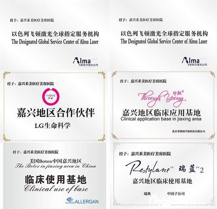 禾美的整形資質(zhì)及榮譽(yù)證書 禾美的整形資質(zhì)及榮譽(yù)證書