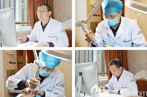 張躍偉醫(yī)生工作時候的照片