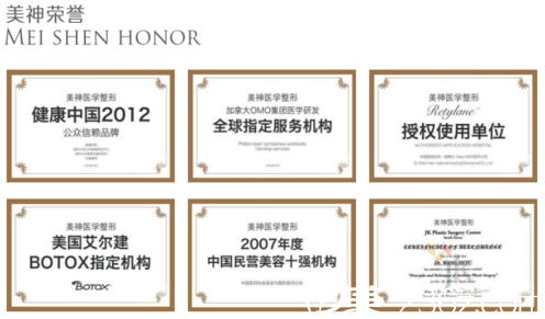 大同美神整形美容診所榮譽(yù)