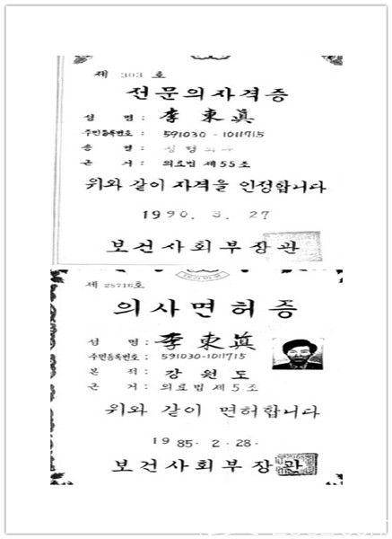 李東振院長資格證書 李東振院長資格證書