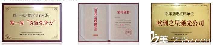 信陽東方藝整形所獲榮譽(yù)