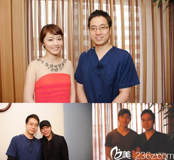 黃志勛院長(zhǎng)與韓國(guó)明星合影