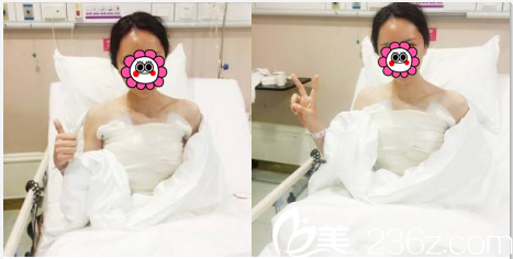 黃杰假體隆胸案例術(shù)后當(dāng)天照