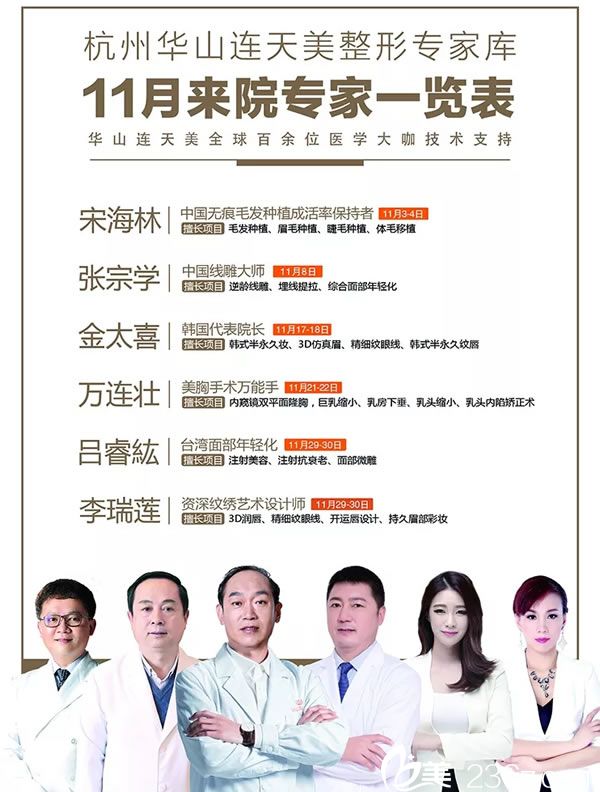 連天美11特邀醫(yī)生坐診時(shí)間表