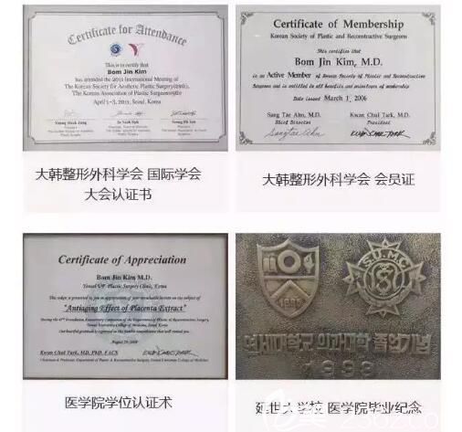 金范晉醫(yī)生榮譽證書 金范晉醫(yī)生榮譽證書