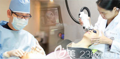 洪宗郁院長(zhǎng)及韓國santa洪整形外科醫(yī)生面部面年化治療中 洪宗郁院長(zhǎng)及韓國santa洪整形外科醫(yī)生面部面年化治療中