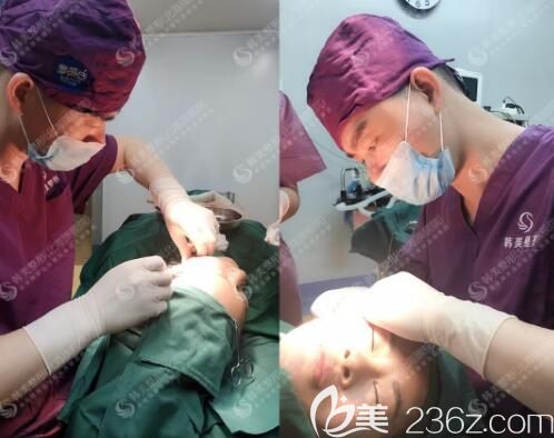 北海韓美整形醫(yī)生在給我做面部埋線手術(shù)中 北海韓美整形醫(yī)生在給我做面部埋線手術(shù)中