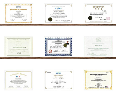 韓國F5整形外科李尚俊院長榮譽證書 韓國F5整形外科李尚俊院長榮譽證書
