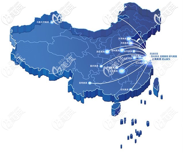 美奧口腔在國內(nèi)的分布圖 美奧口腔在國內(nèi)的分布圖