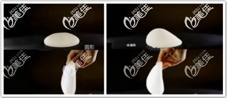 曼托圓形和水滴形假體平躺和站立的形態(tài) 曼托圓形和水滴形假體平躺和站立的形態(tài)