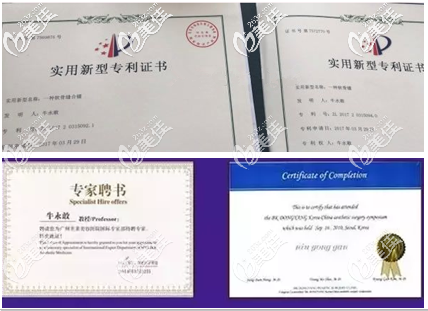 北京美萊牛永敢醫(yī)生部分證書 北京美萊牛永敢醫(yī)生部分證書
