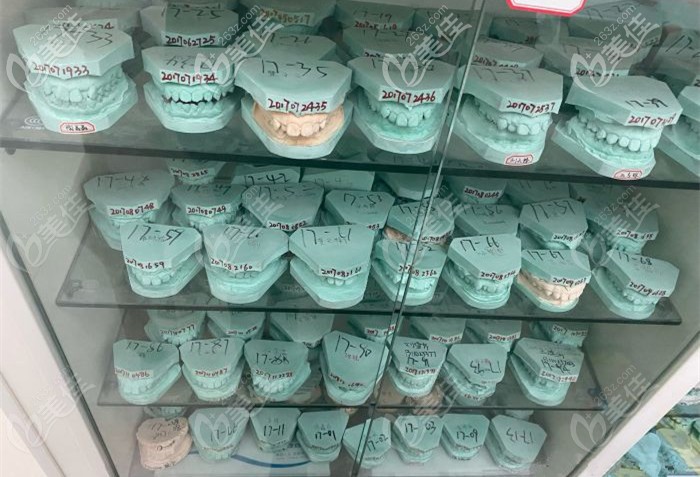 大眾口腔某門診的部分牙模圖