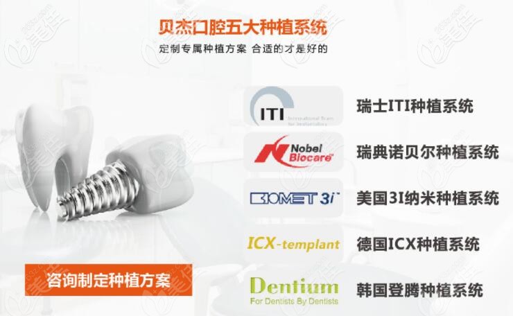 合肥貝杰口腔五大種植體系統(tǒng)