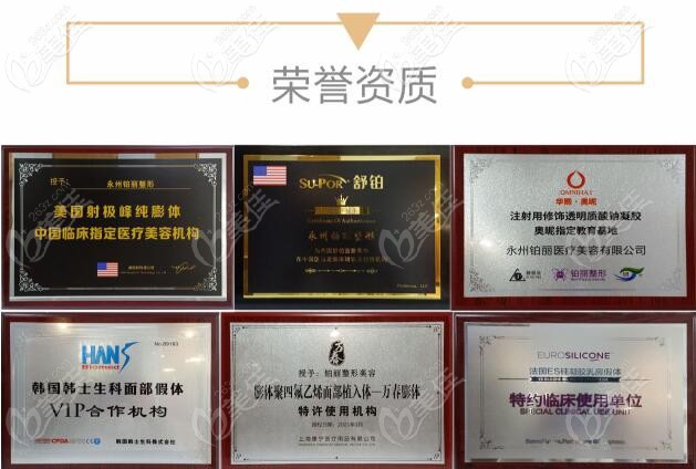 永州鉑麗美容整形榮譽(yù)證書 永州鉑麗美容整形榮譽(yù)證書