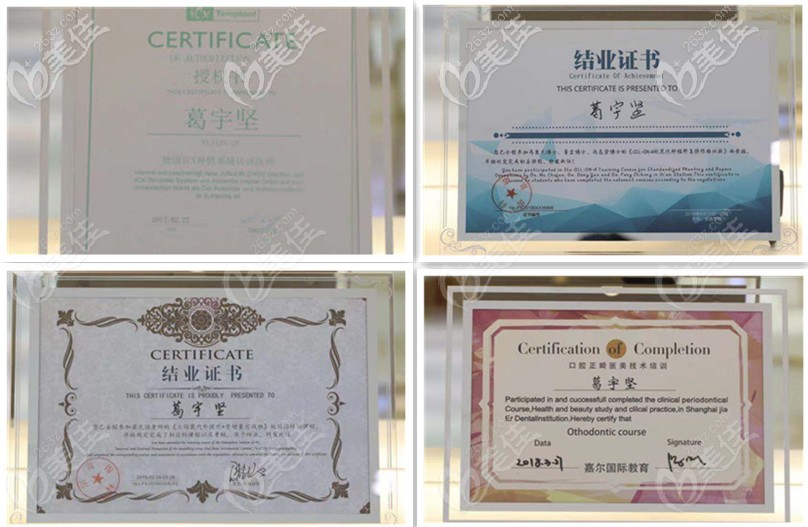 葛醫(yī)生獲得的榮譽(yù)證書 葛醫(yī)生獲得的榮譽(yù)證書