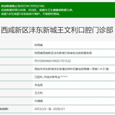 咸陽王文利口腔門診部